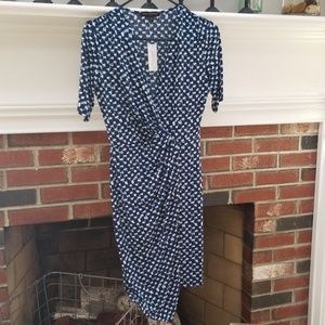 NWT Banana Republic Navy & White Dress, Size XS